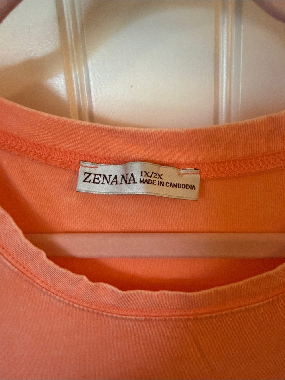 Zenana Outfitters Orange Short-Sleeve Crewneck Tee - Picture 2 of 6